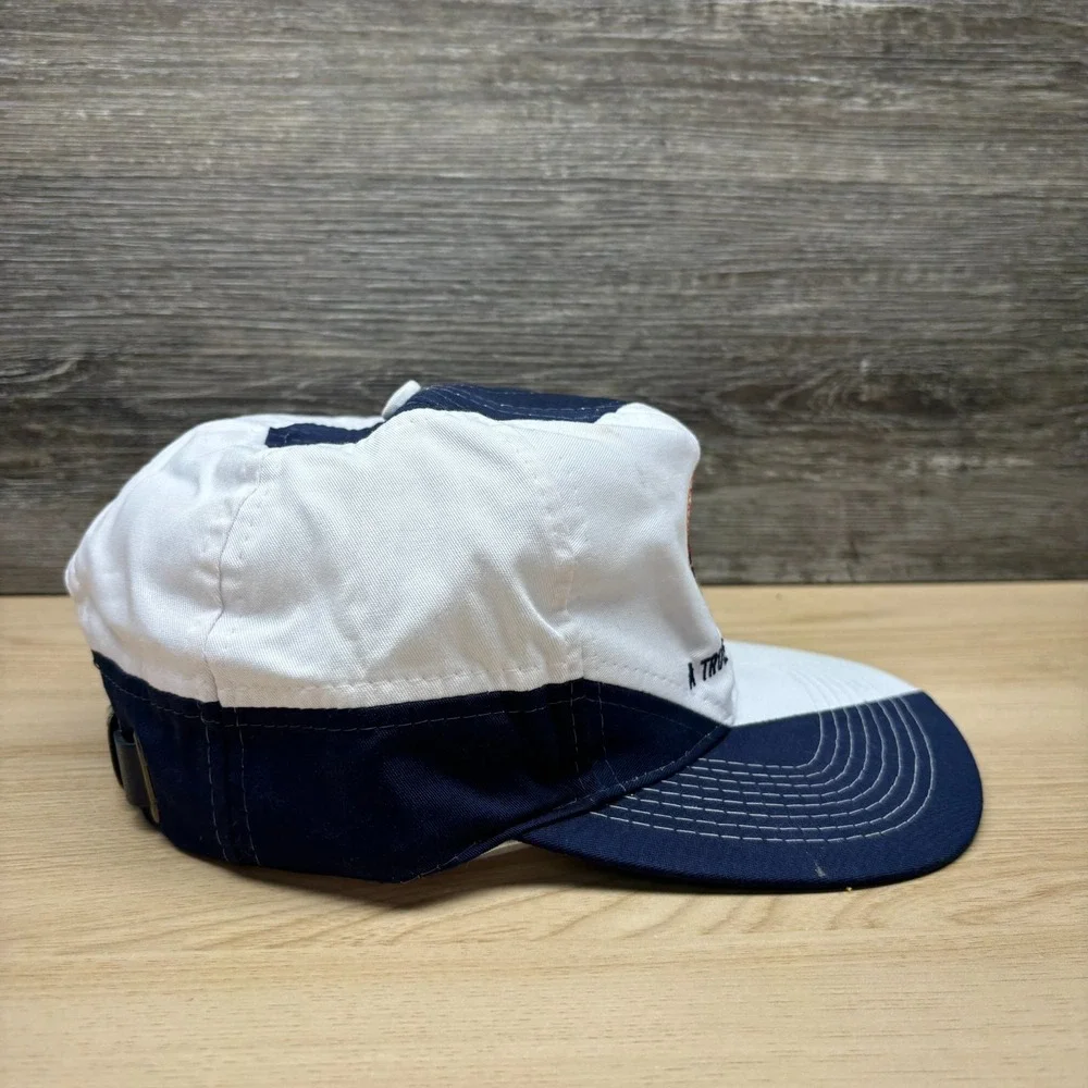 Vintage Miller Lite Hat Cap Strap Back Blue White Beer Advertising Pilsner 90s